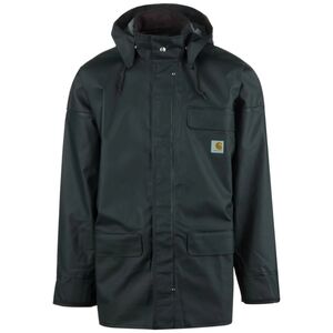 Carhartt Surrey PVC Waterproof Detachable Hood Rain Coat Dark Grey Men's Large